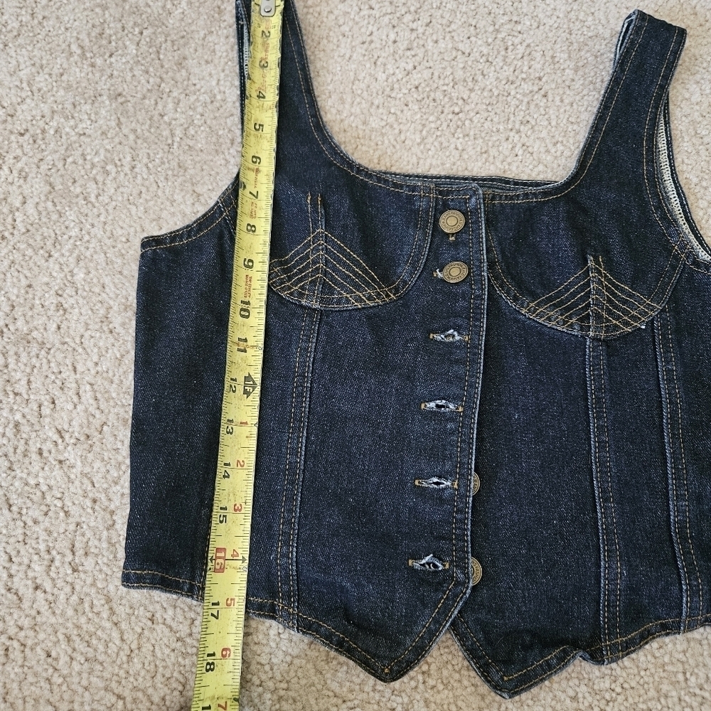 Denim Button-Up Tank Small - Picture 6 of 7